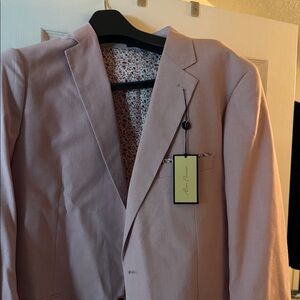 Alan Flusser Mens Pink Blazer Sports Coat